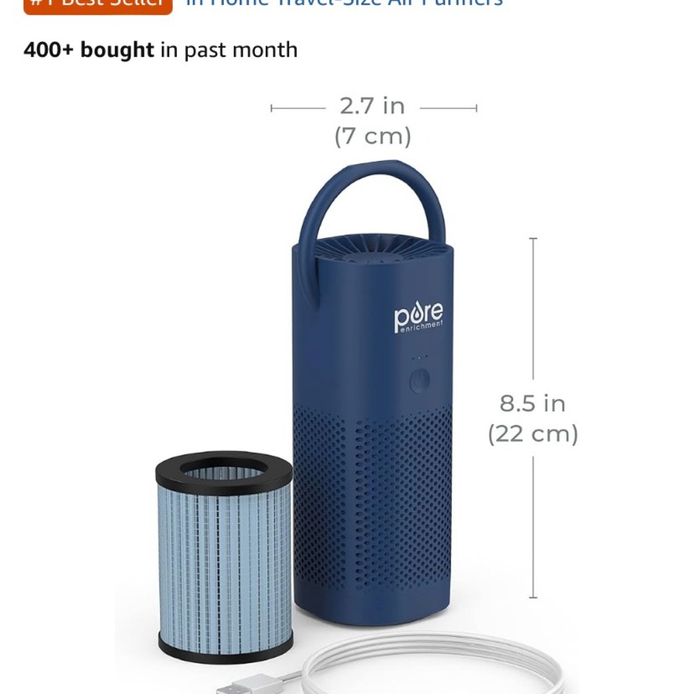 NWT Pure Enrichment Blue Portable Air Purifier